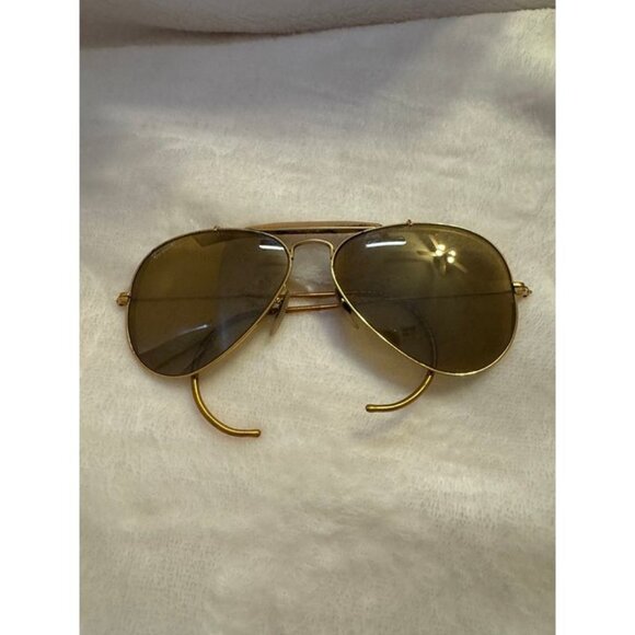 Vintage Ray-Ban USA B&L Diamond Hard Outdoorsman Aviator Gold - Picture 2 of 6